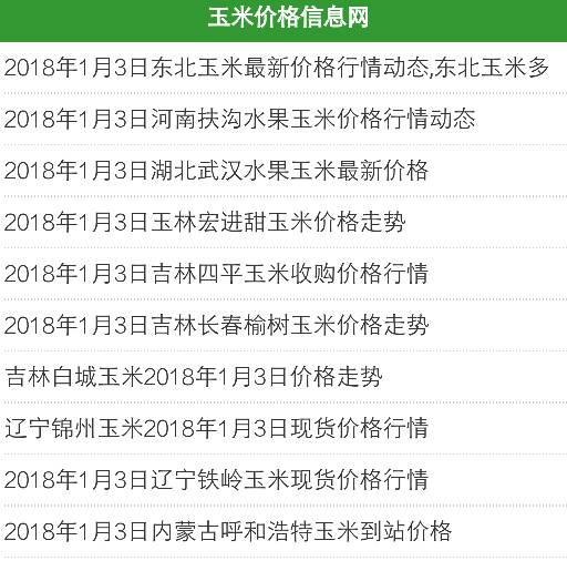 湖北玉米价格最新行情解析