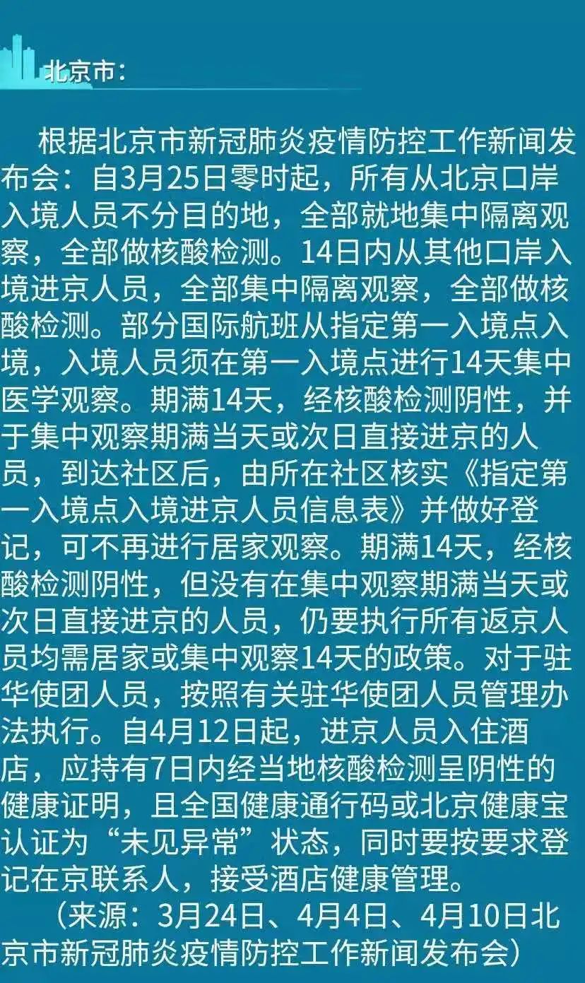 北京疫情进出京最新规定（十月版）政策解读及指南