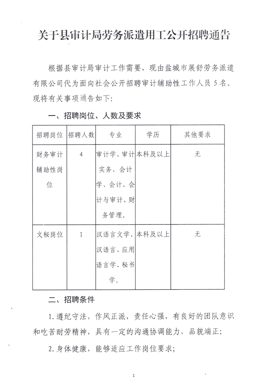 富宁县审计局最新招聘启事